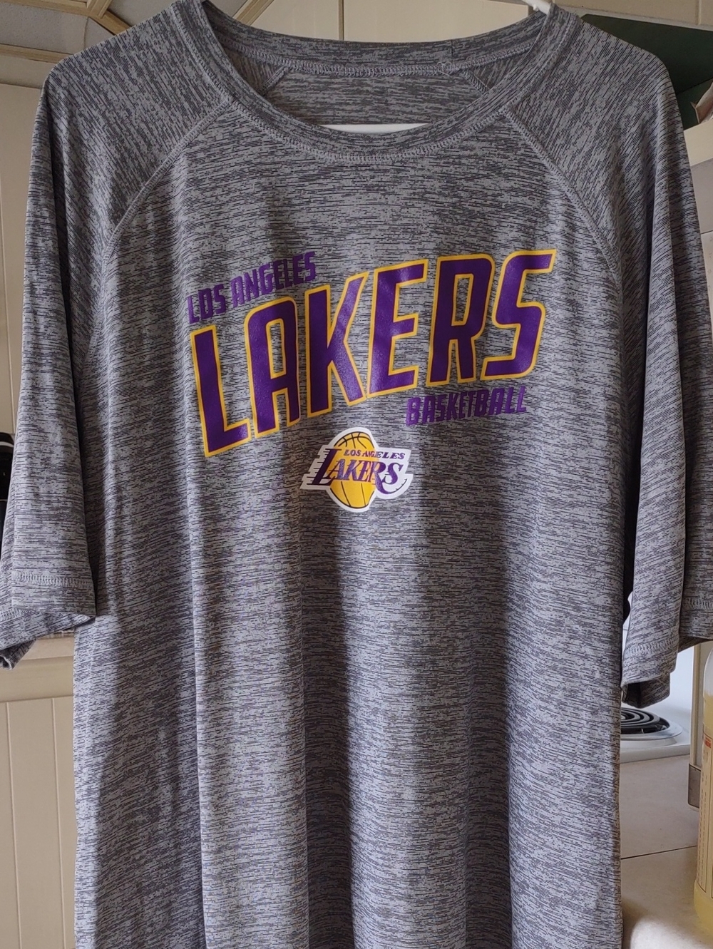 NBA Los Angeles Lakers Gray Shirt with Purple and Gold Logo